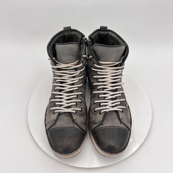 John Varvatos Collection Artisan Double Lace Men 8 High Top Shoe Zipper Sneakers - Picture 4 of 16